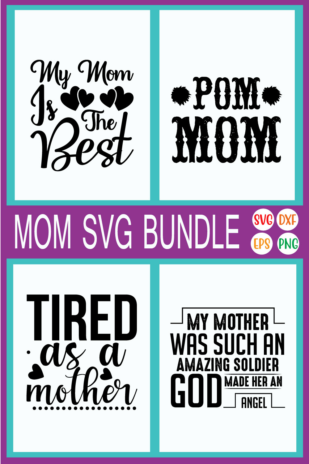 Best Mom Svg Designs Vol42 pinterest preview image.