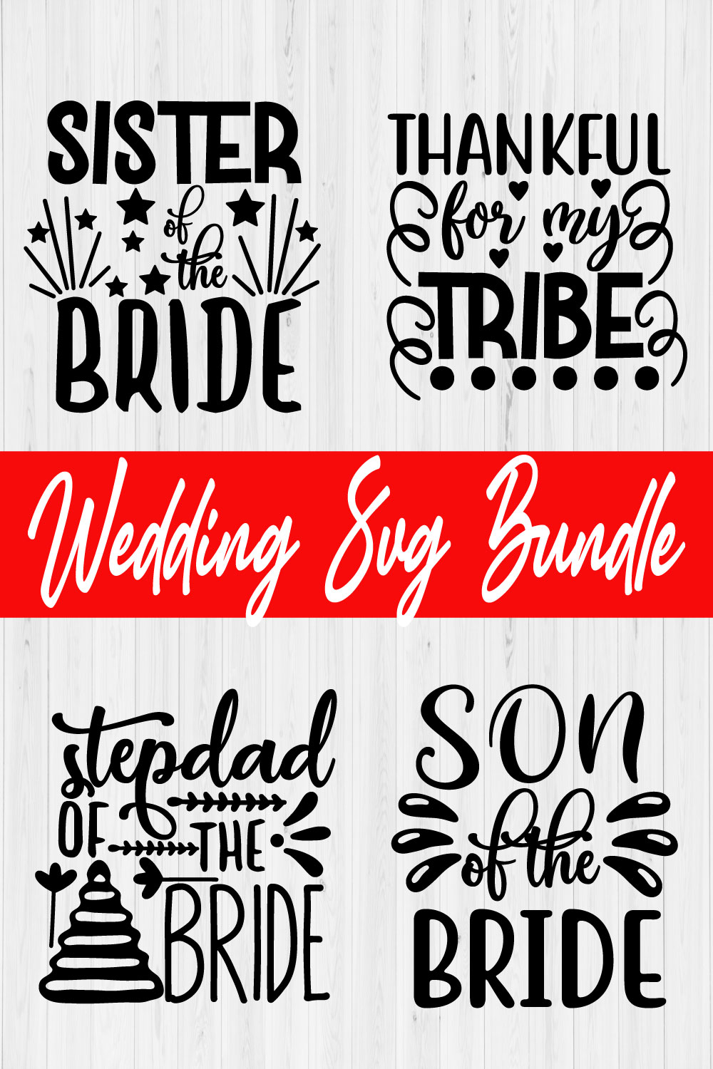 Wedding Svg Bundle Vol16 pinterest preview image.