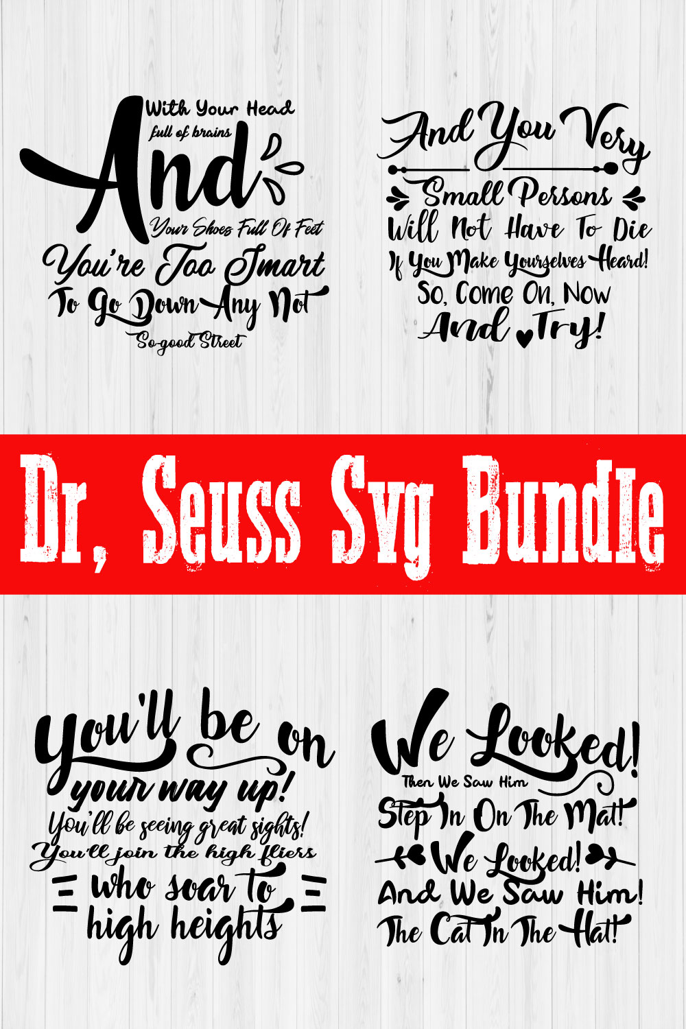 Dr, Seuss svg Bundle Vol11 pinterest preview image.