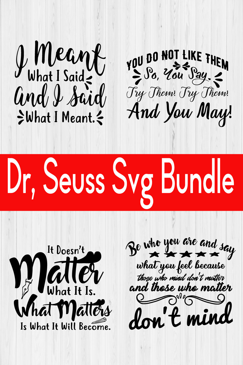 Dr Seuss Svg Bundle Vol4 pinterest preview image.