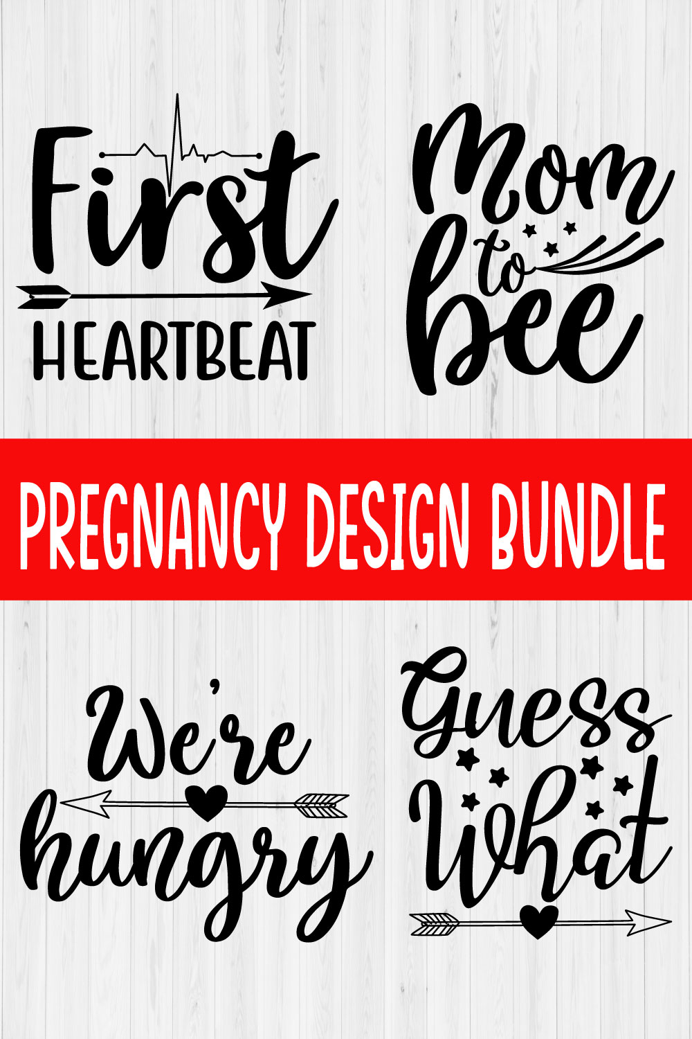 Pregnancy Typography Designs Vol11 pinterest preview image.