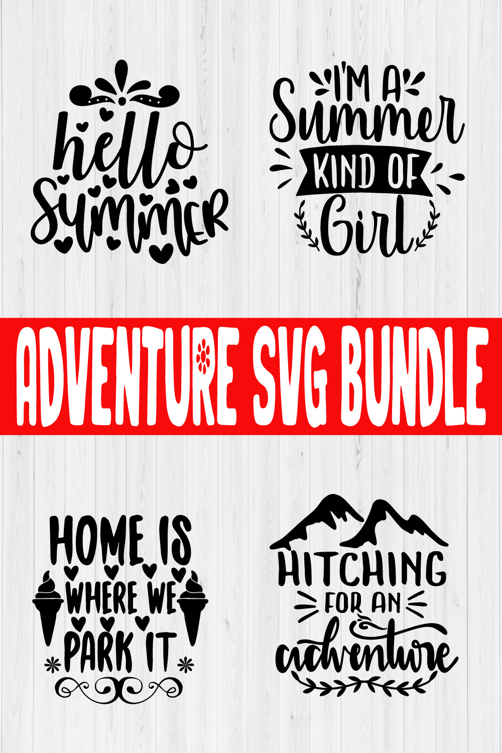 Adventure Svg Bundle Vol10 pinterest preview image.