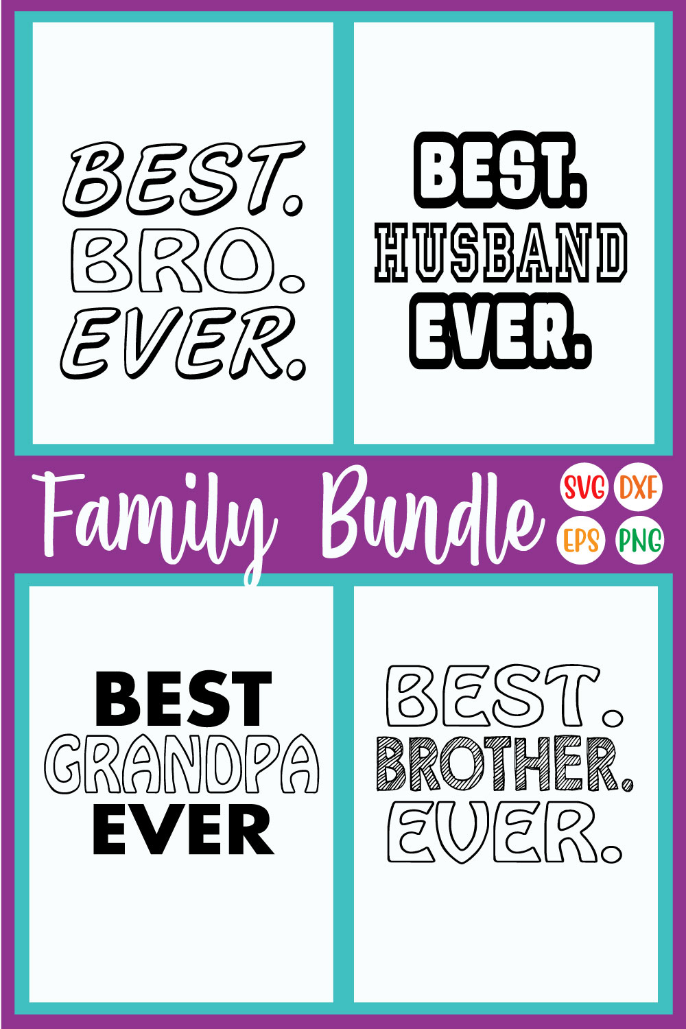 Best Family Quotes Svg Bundle Vo29 pinterest preview image.