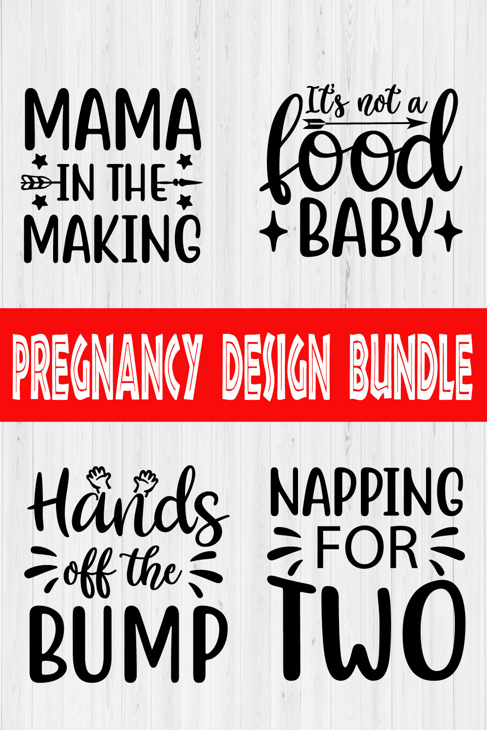 Pregnancy Svg Designs Bundle Vol10 pinterest preview image.