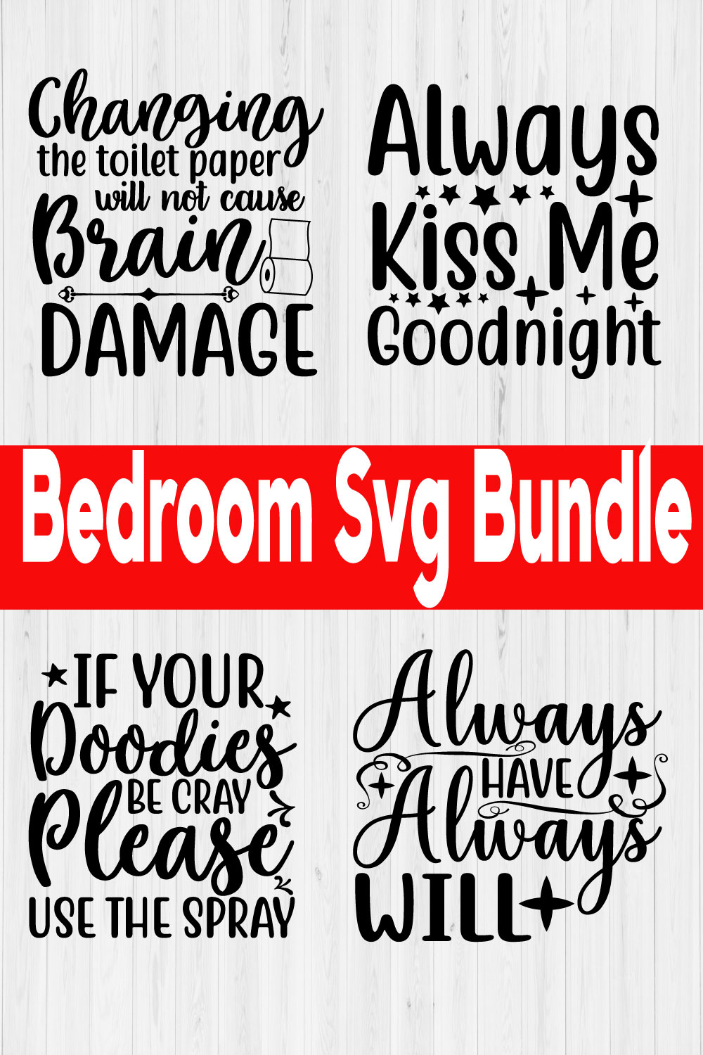 Bedroom Svg Bundle vol1 pinterest preview image.