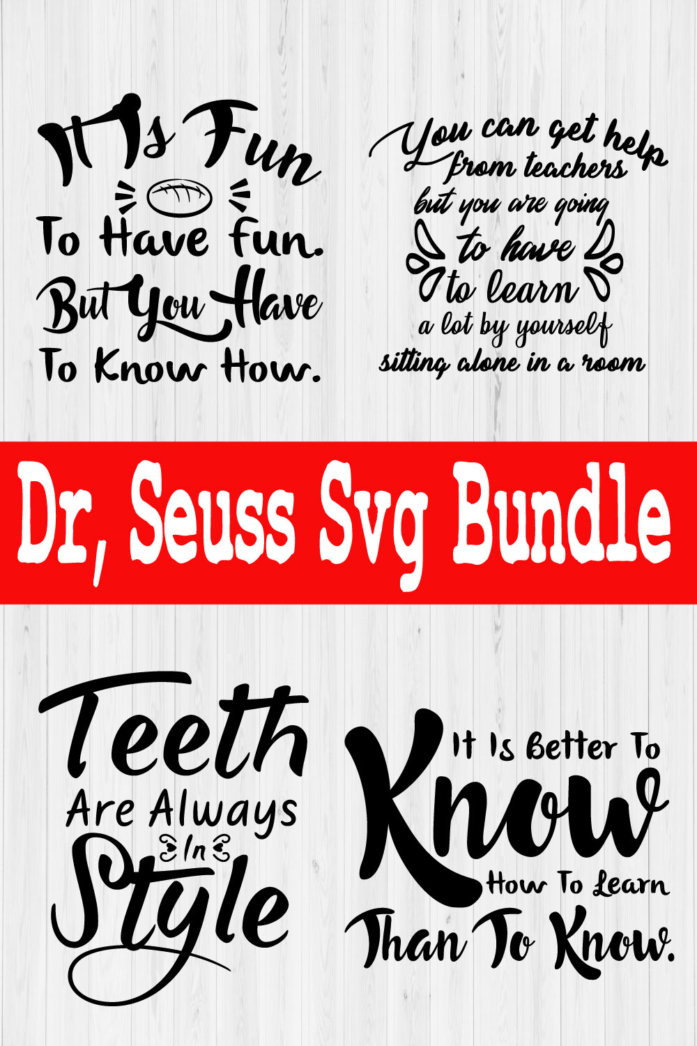 Dr Seuss Svg Bundle Vol3 pinterest preview image.