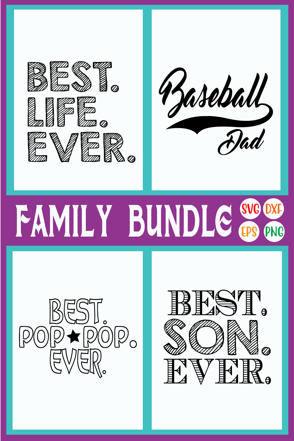 Family Quotes Typography Designs Vol31 pinterest preview image.