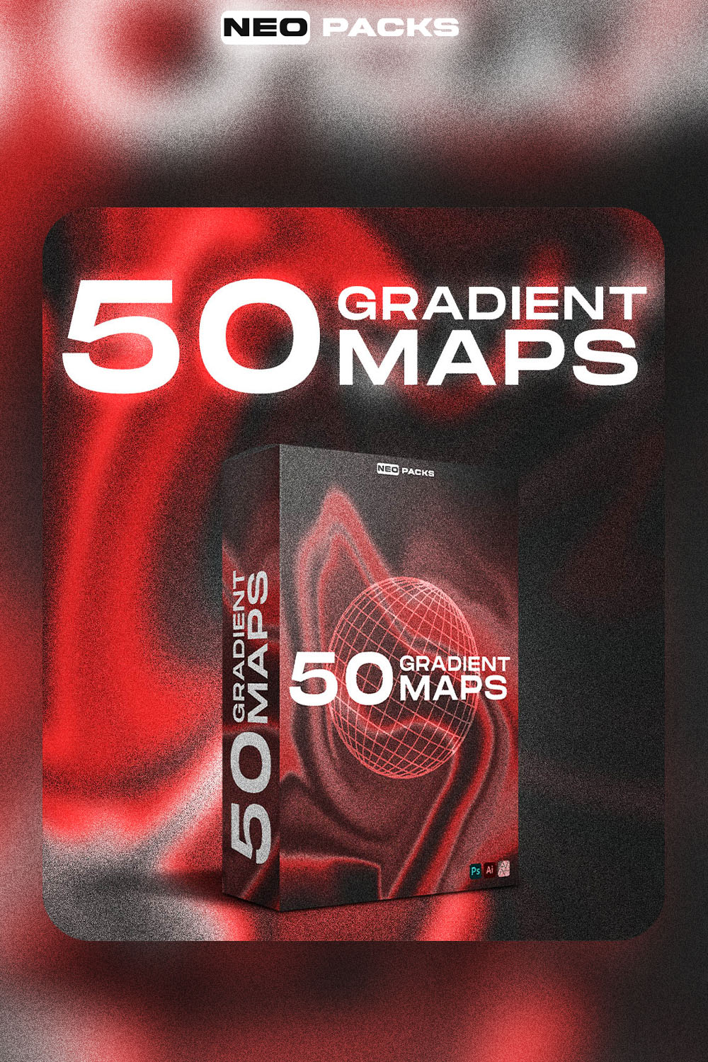 +50 GRADIENT MAPS - NEO PACKS pinterest preview image.