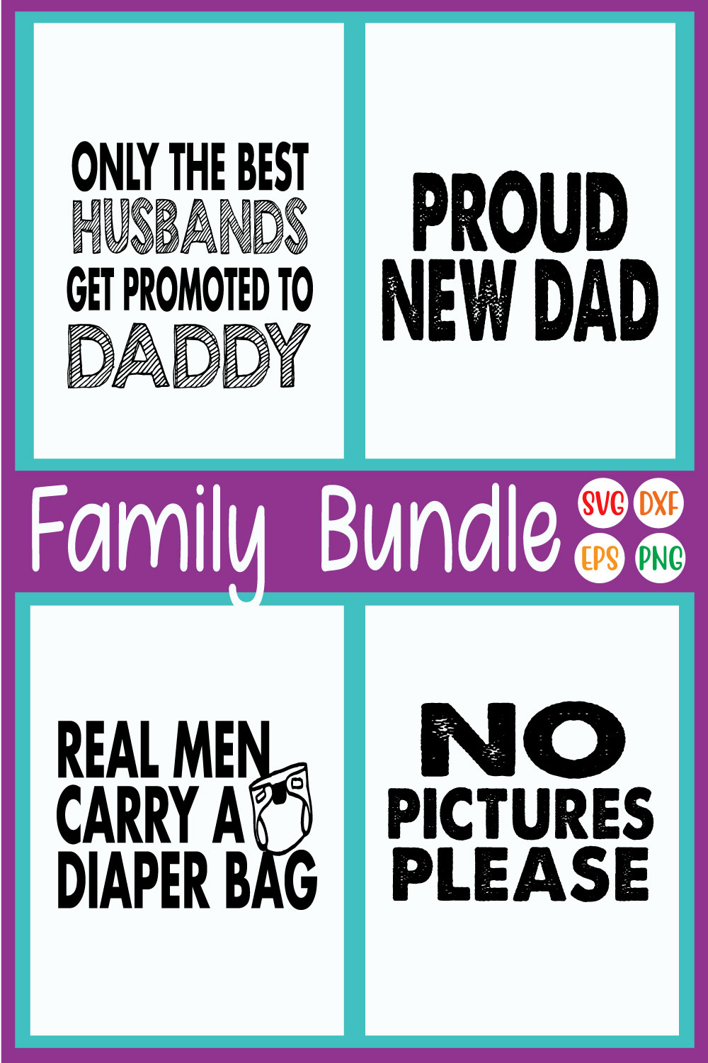 Family Svg Bundle Vol1 pinterest preview image.