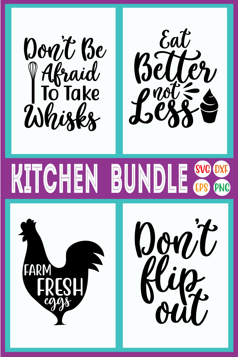 Kitchen Typography T-shirt Vol8 pinterest preview image.