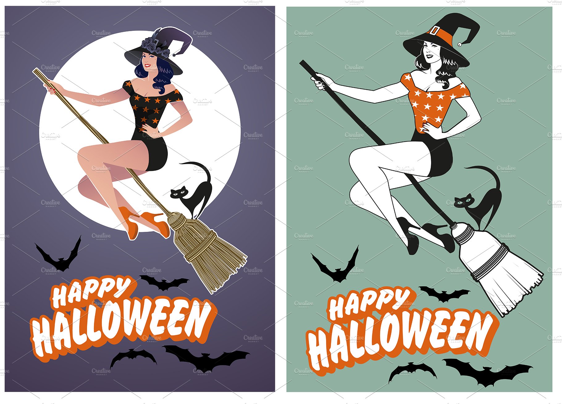 Beautiful Witch Pin Up Poster cover image.