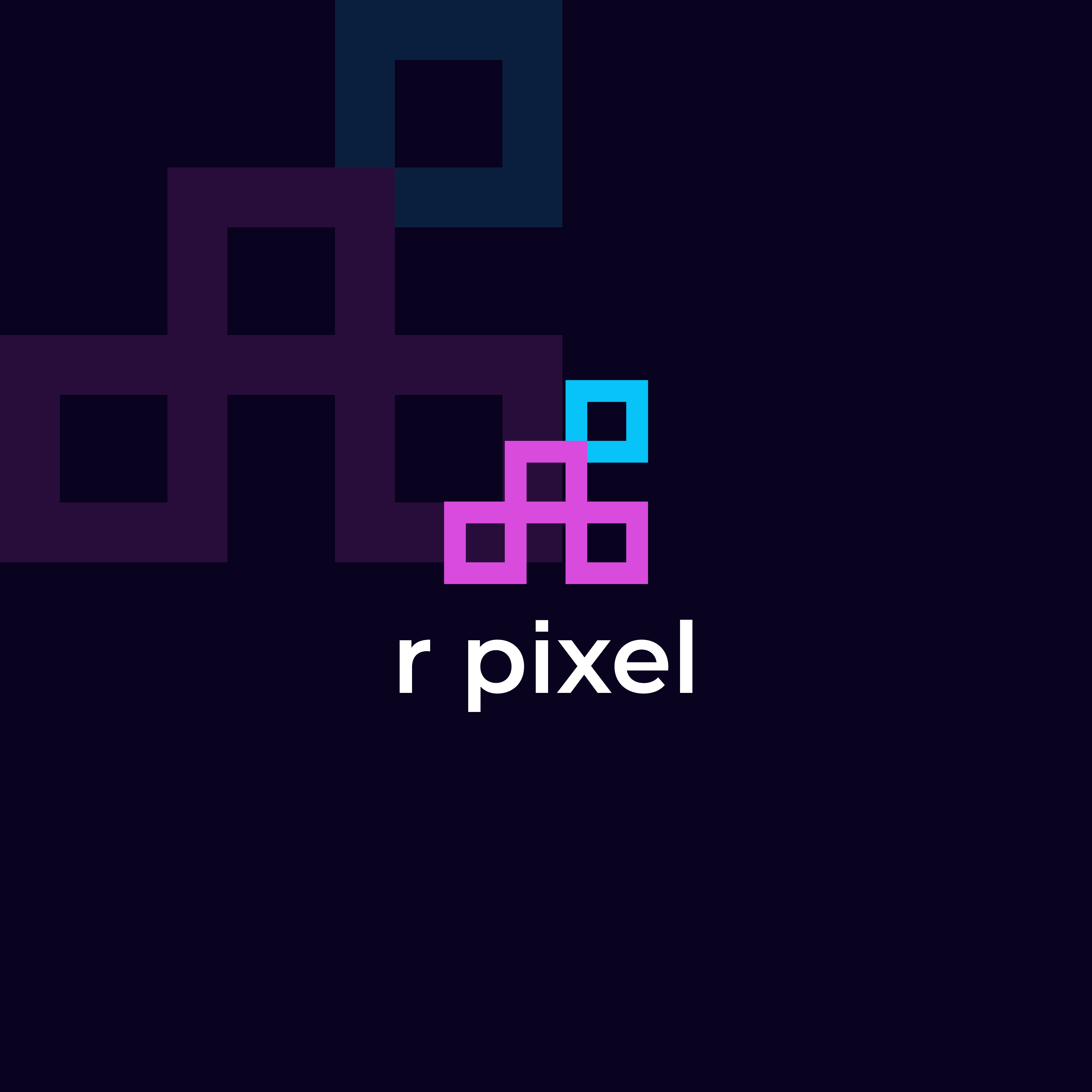 Modern Creative R Pixel Logo Design preview image.
