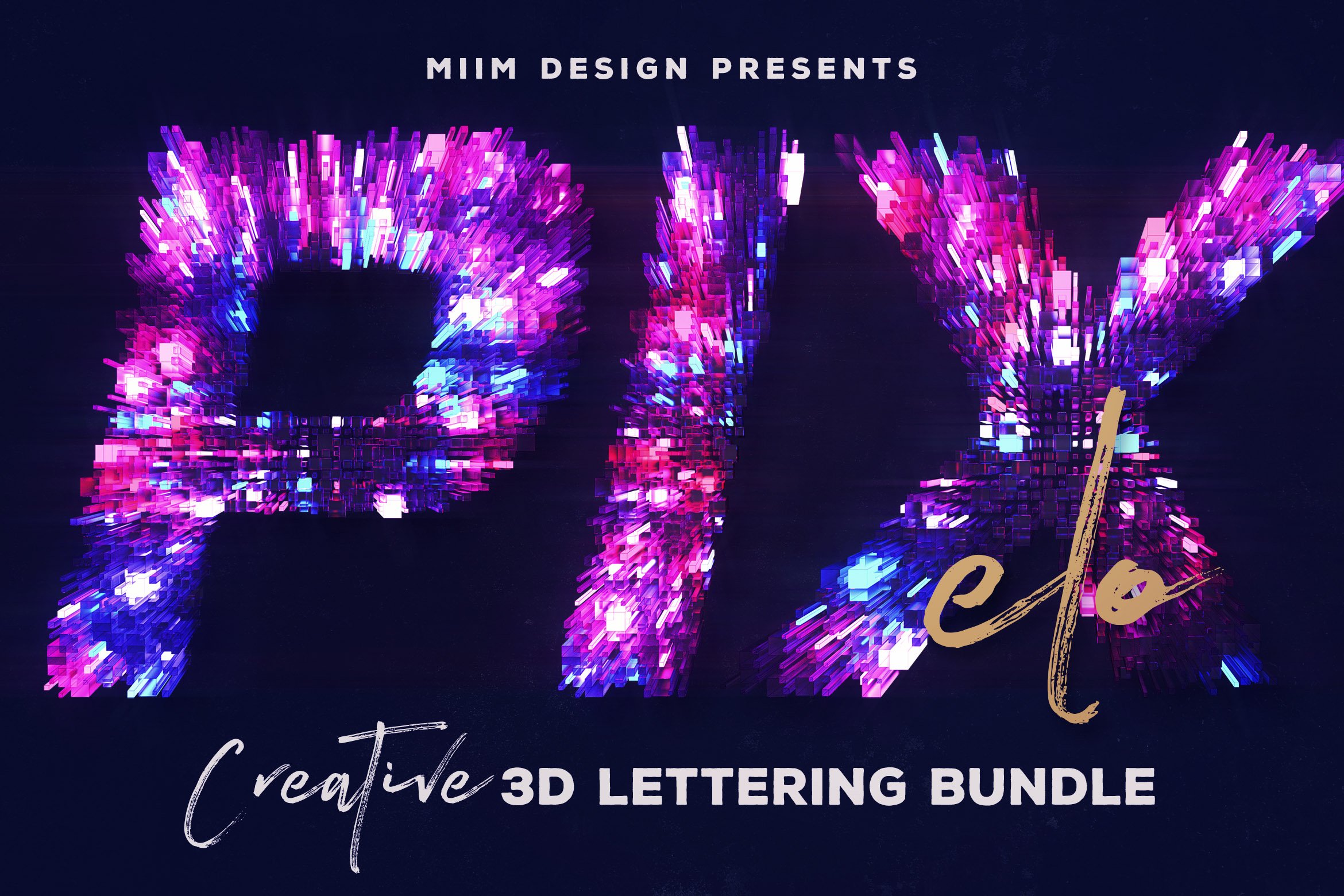 Pixelo – 3D Lettering cover image.