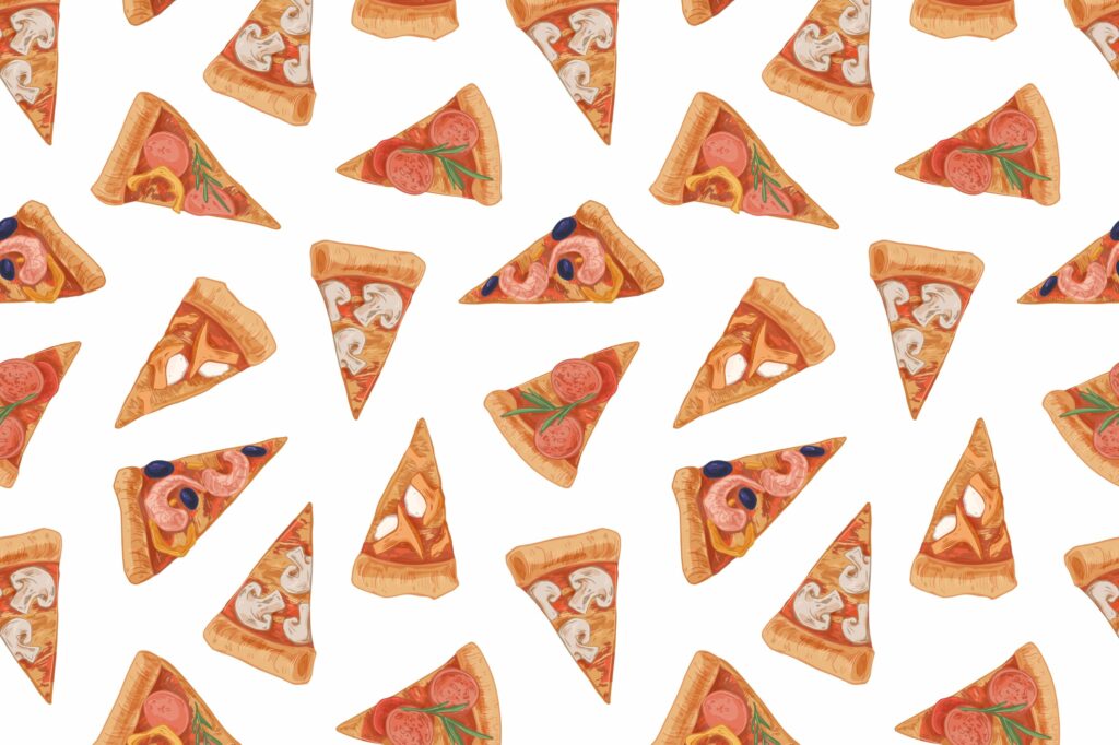 Piza Pattern Pizza seamless patterns set – MasterBundles