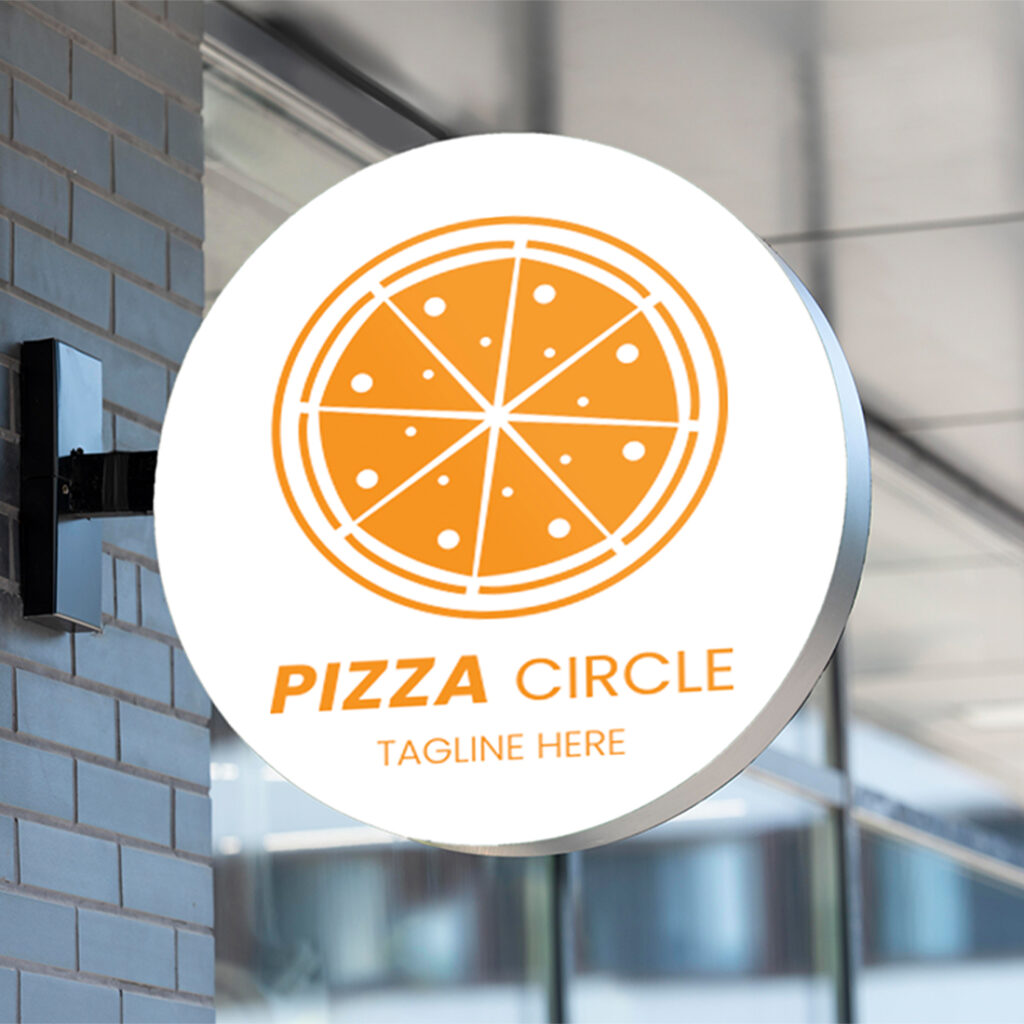 pizza circle logo MasterBundles