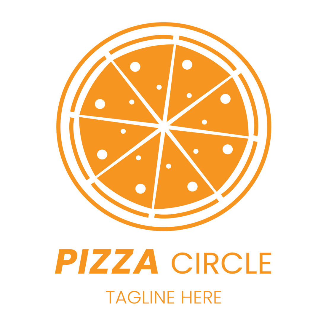 pizza circle logo preview image.