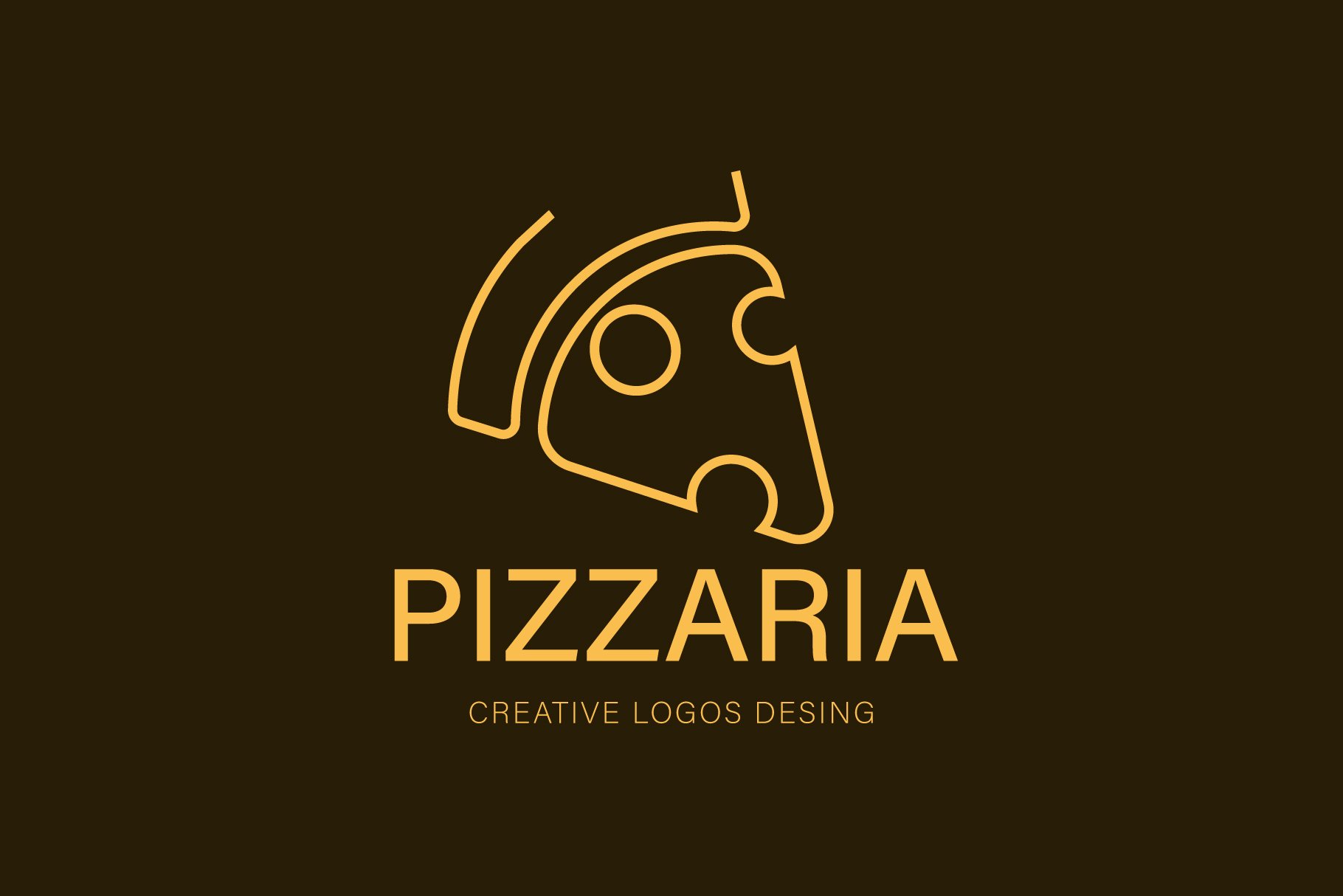 pizza vector logo template preview image.