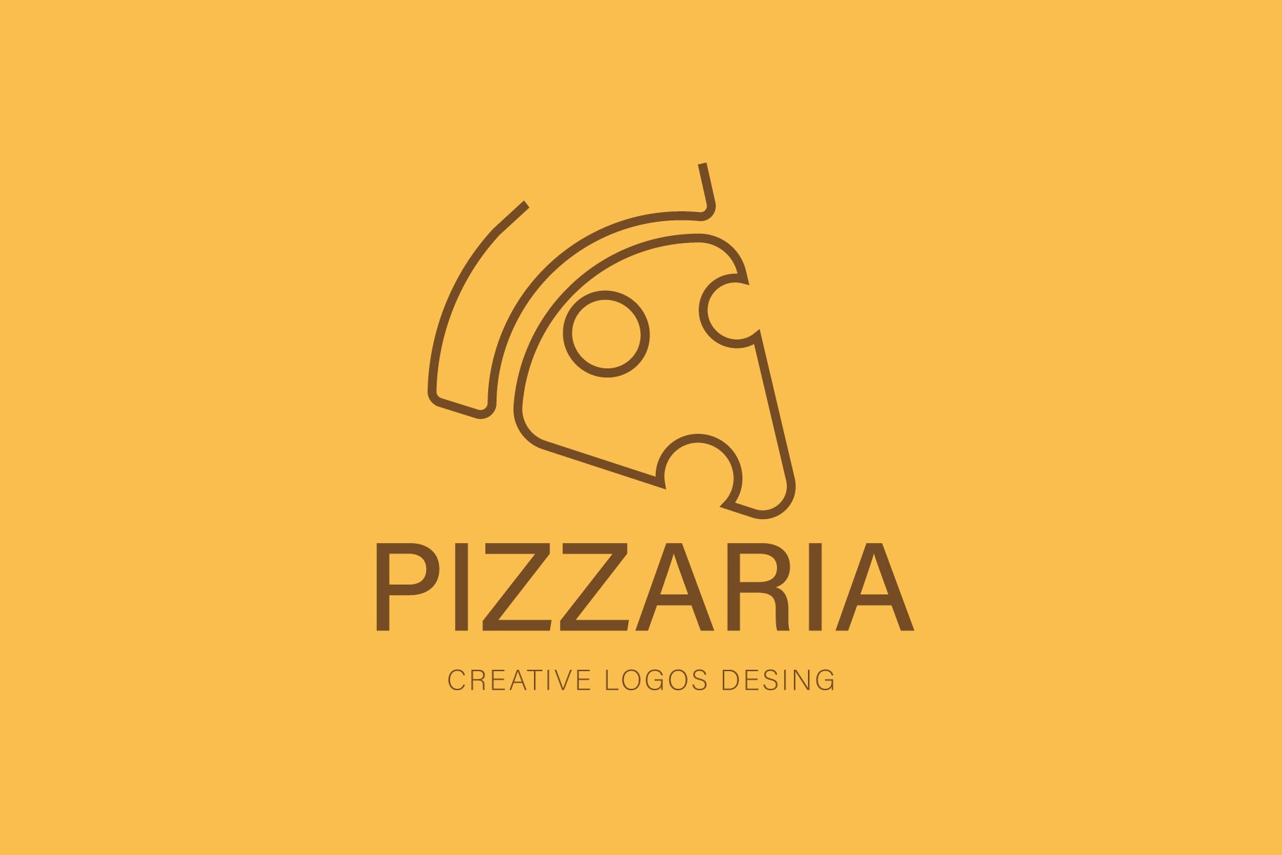 pizza logos yelow brown 326