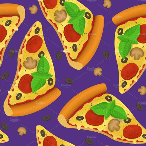 Pizza Slice Seamless Pattern cover image.
