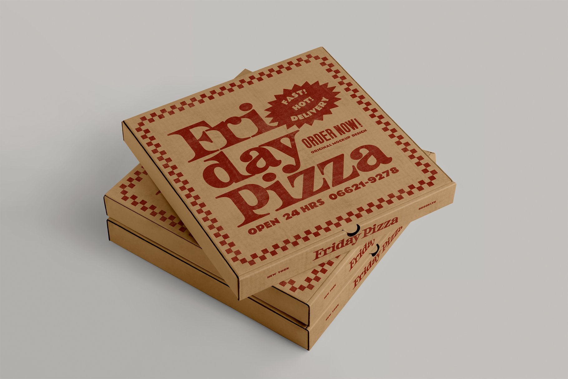 Pizza Box Mockup preview image.