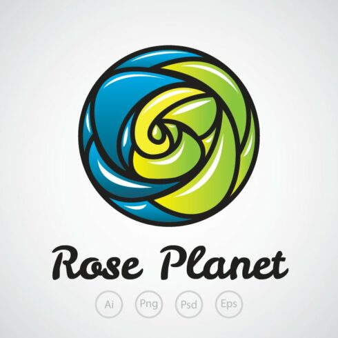 Rose Planet Logo Template cover image.