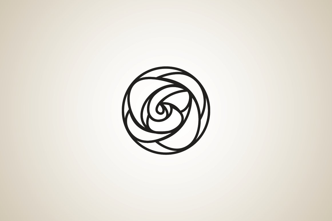 planet sphere rose flower logo template design 02 812