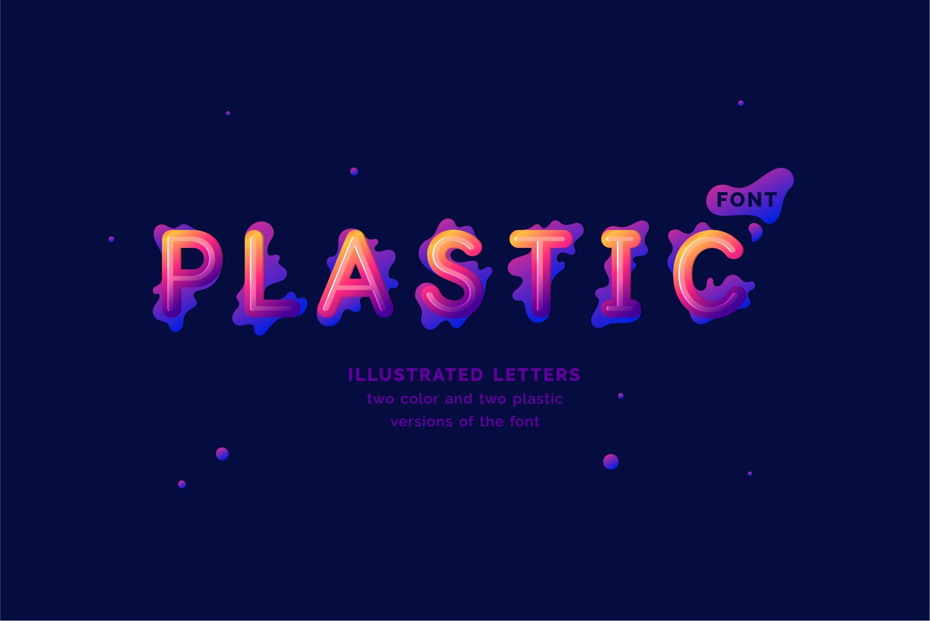 Plastic font / Illustrated letters cover image.