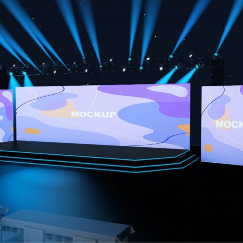 stage screen mockup design cover image.