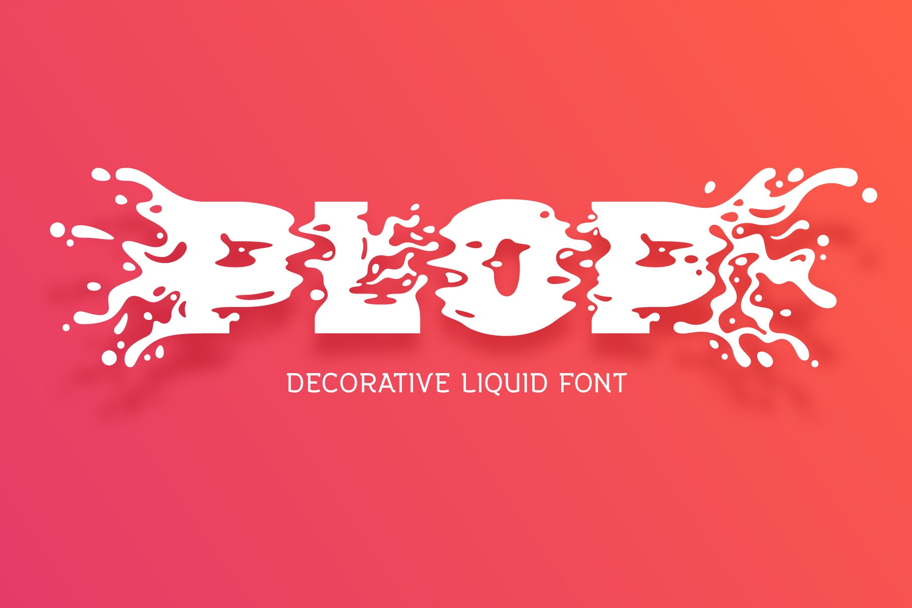 Plop liquid font cover image.