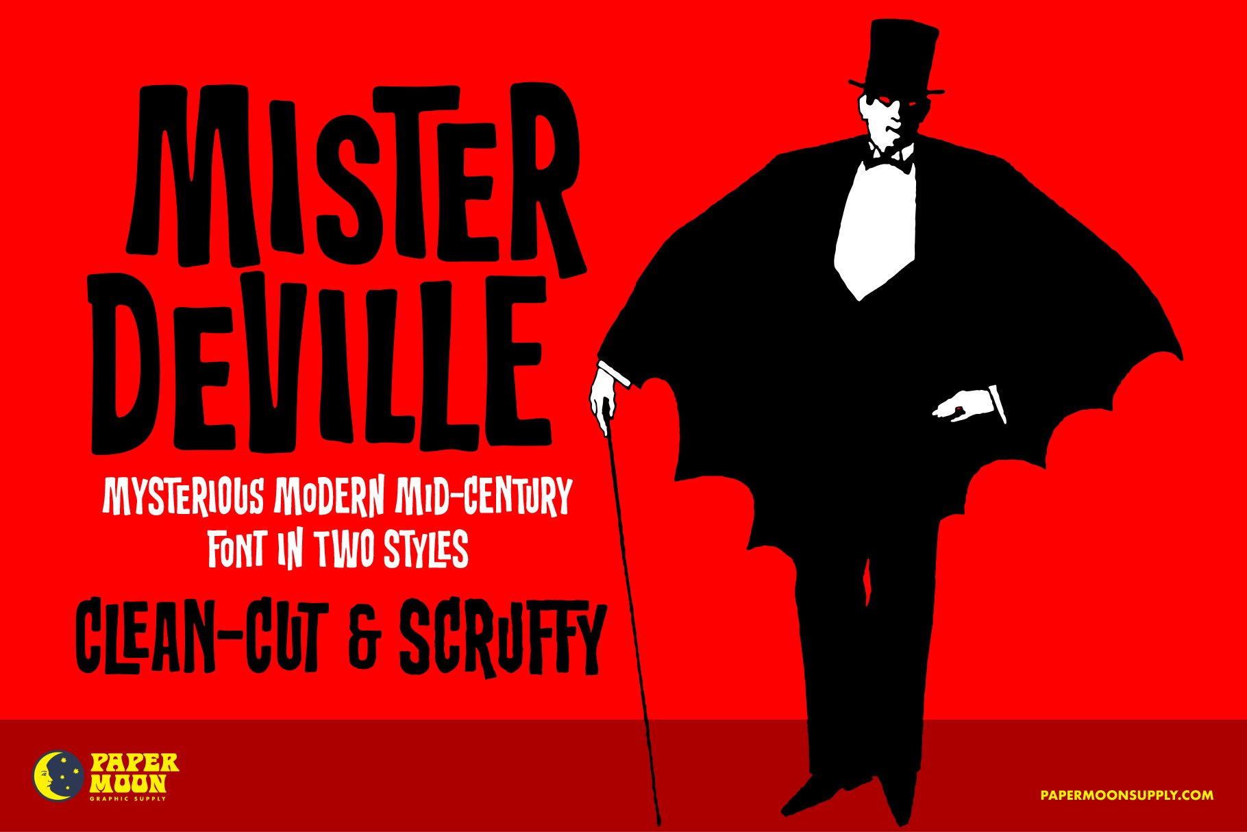 PM Mister DeVille Midcentury Font cover image.