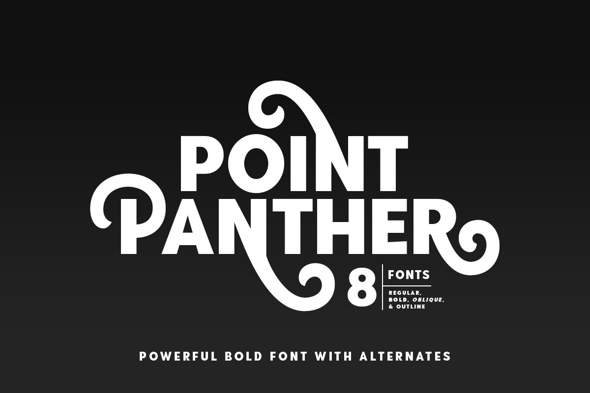 Point Panther (8 BOLD FONTS) cover image.