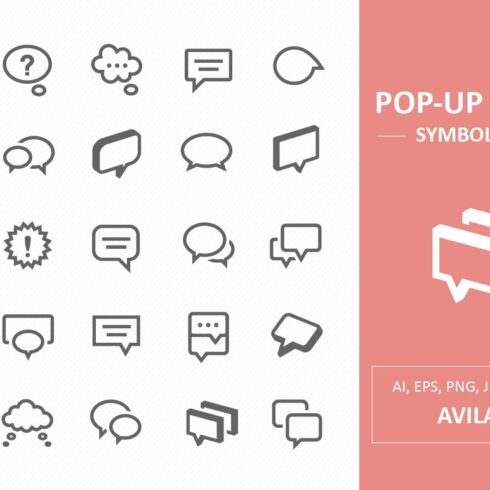 Pop-Up Bubble Symbol Icons cover image.