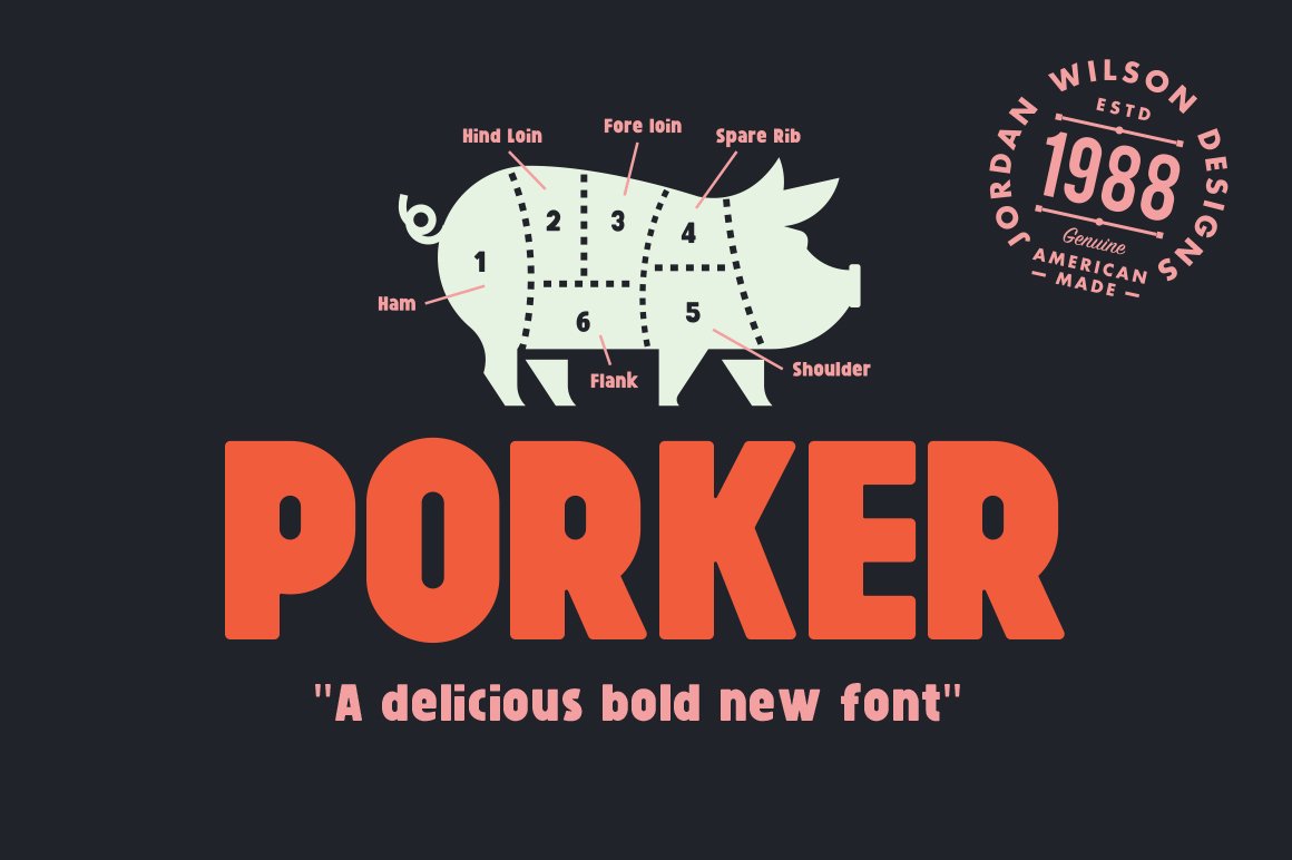 Porker Font (+ Bonus Pack) cover image.