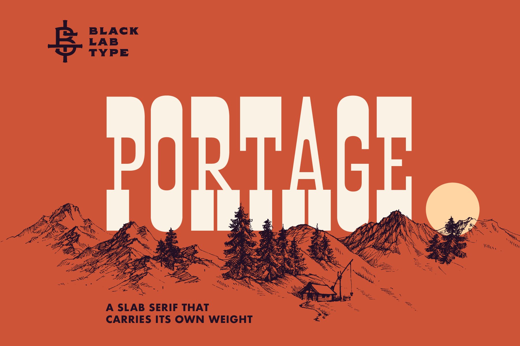 Portage : Adventurous Slab Font cover image.