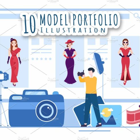 10 Model Portfolio Illustration cover image.