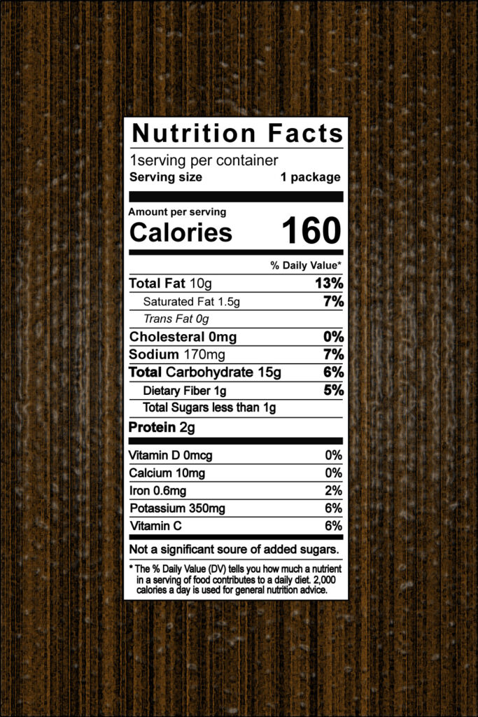 Potato Chips Ingredient List for Packaging Product MasterBundles