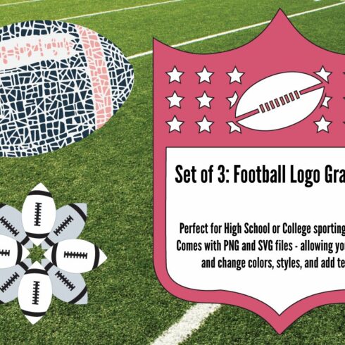 Girly Football Logo Graphics cover image.