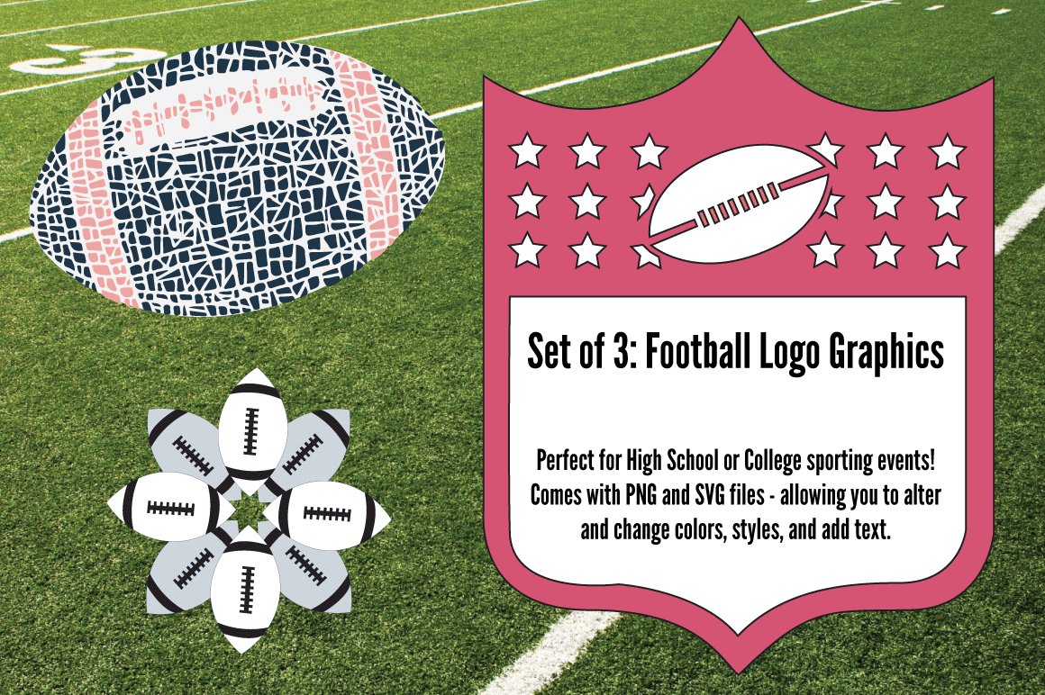 Girly Football Logo Graphics cover image.