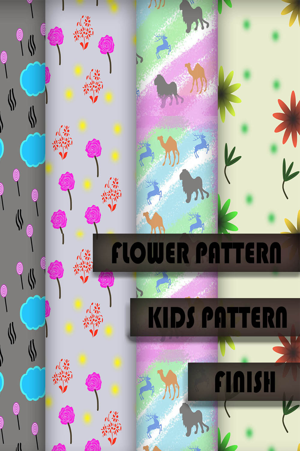 seamless pattern textures for gift wrapping & kids room decor pinterest preview image.