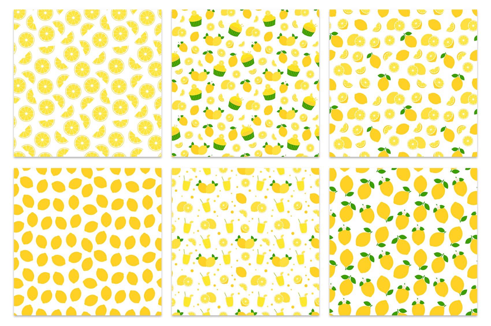 Lemon pattern. Lemon background preview image.