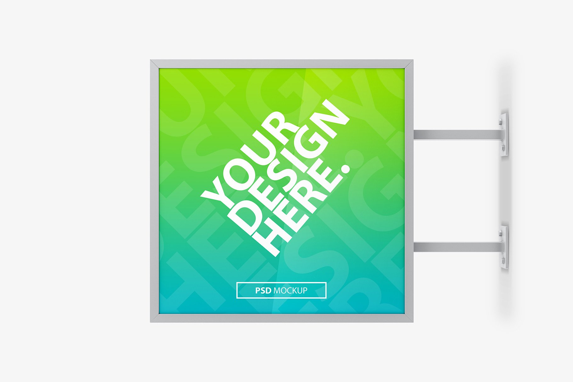 Signboard Lightbox PSD Mockup preview image.