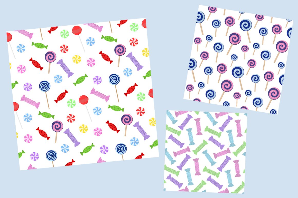 Candy pattern. Lollipop pattern. preview image.