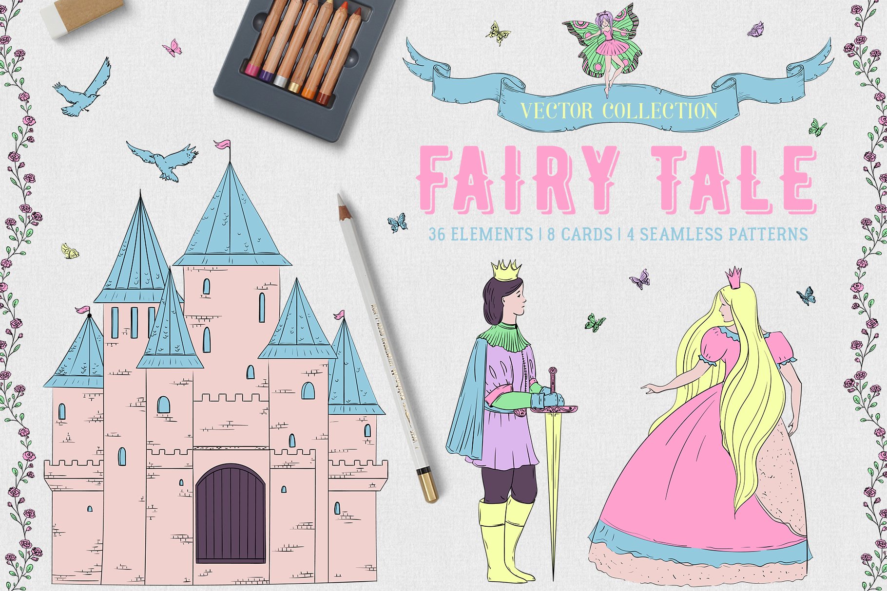 Fairy Tale. Vector collection cover image.
