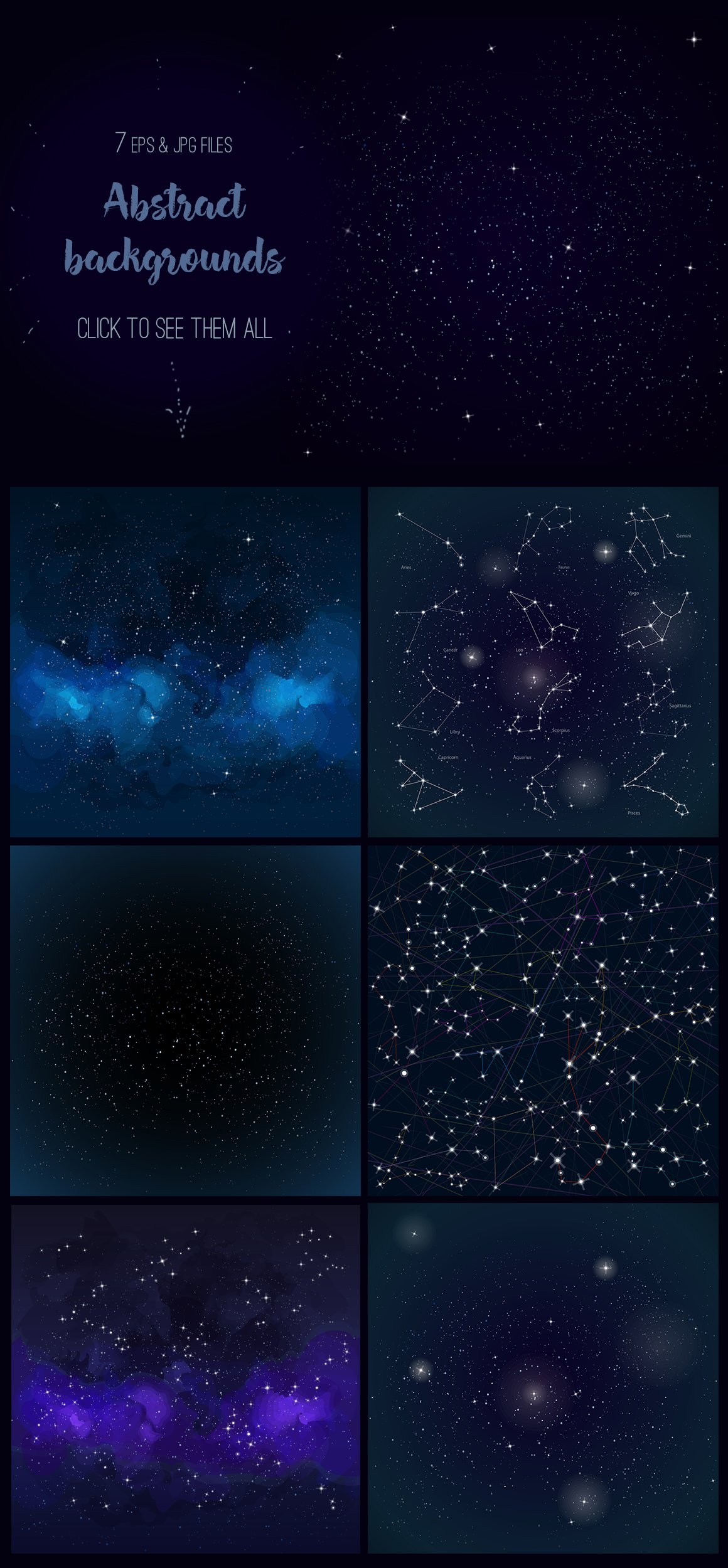 Cosmos vector set preview image.