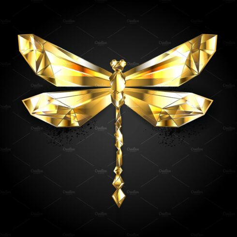 Gold Polygonal Dragonfly cover image.
