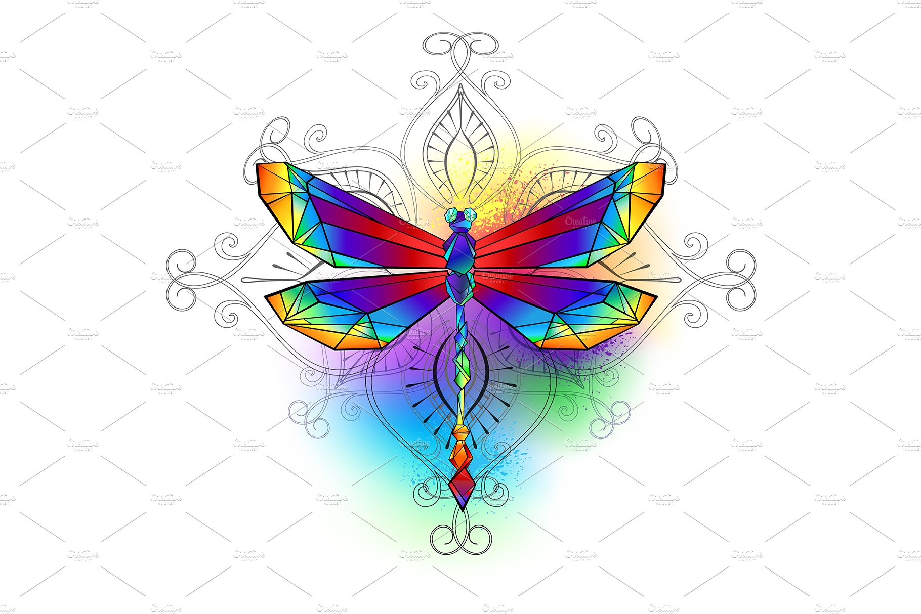 Bright Polygonal Dragonfly cover image.