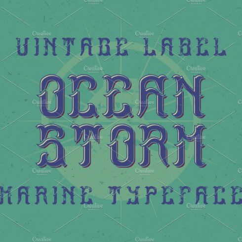 Ocean Storm label font cover image.