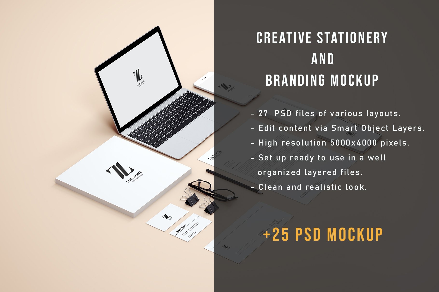 Modern Stationery Mockup cover image.