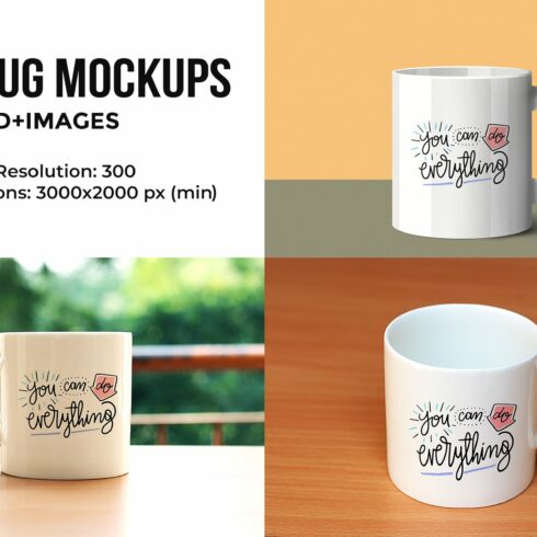 3 Mug Mock-ups cover image.