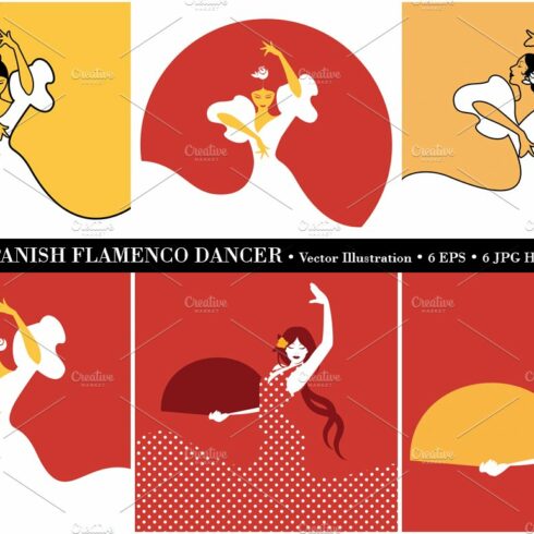 6 Spanish flamenco dancers cover image.